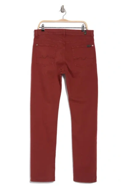 7 For All Mankind Squiggle Slim Fit Pants In Fired Brick