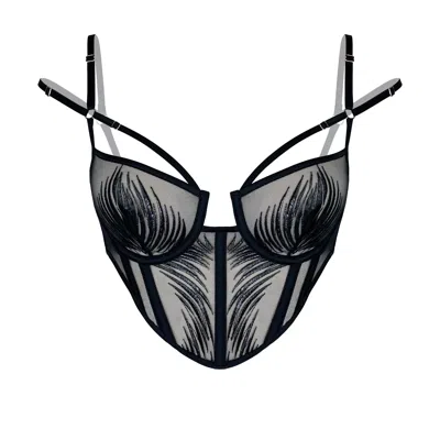 Monique Morin Lingerie Women's Ether Bustier Black In Black