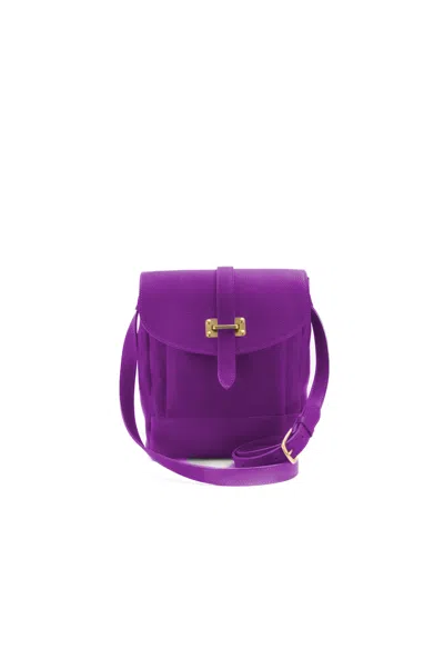 Navvy Men's Pink / Purple Saltburn - Violet Purple Leather Messenger Bag In Pink/purple
