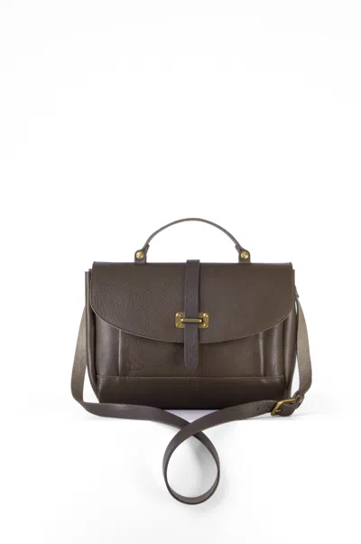 Navvy Women's Neutrals / Brown Balcombe - Smog Grey Leather Satchel In Brown