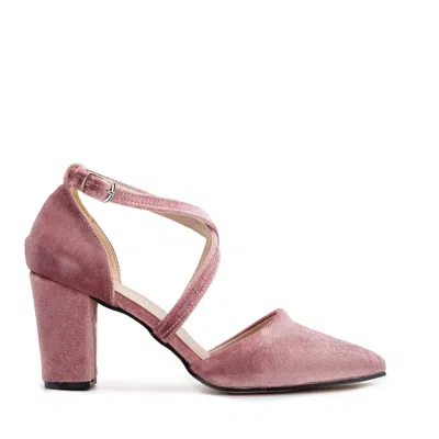 Forever & Always Shoes Women's Rose Gold Sina - Rose Velvet High Heels In Rose Gold