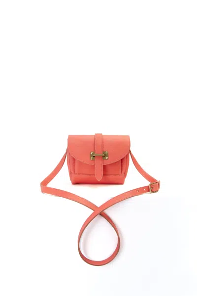 Navvy Women's Pink / Purple Chirk - Saveloy Pink Leather Crossbody Bag In Pink/purple