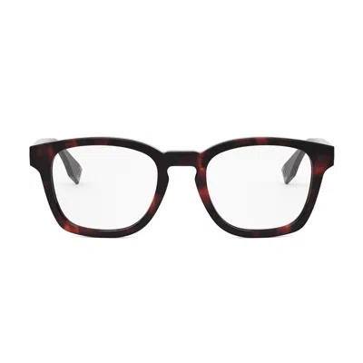 Shop Fendi Fe50097i  Essential 055 Havana Glasses In Marrone