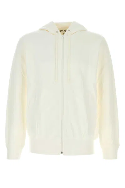 Shop Comme Des Garçons Play White Cotton Sweatshirt