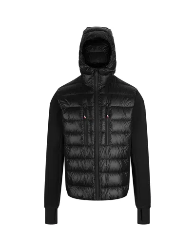 Shop Moncler Black Padded Cardigan With Zip