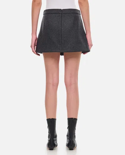 Plan C Sequined Mélange-effect Mini Skirt In Black