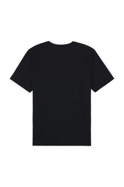 Maison Kitsuné Black T-shirt With Fox Head Patch In Cotton In Black