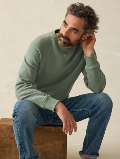 Faherty High Standard Fleece Crewneck T-shirt In Spruce