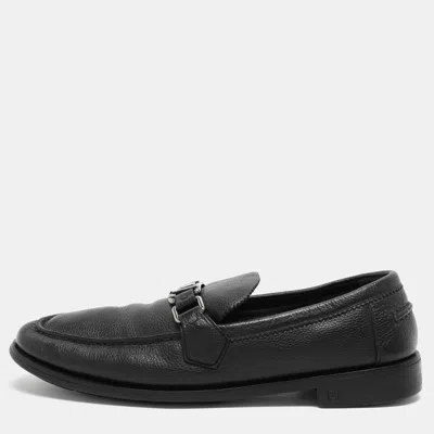 Pre-owned Louis Vuitton Black Leather Major Loafers Size 43