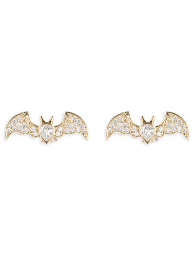 Eye Candy La Women's Luxe 18k Goldplated & Cubic Zirconia Stud Earrings In Brass