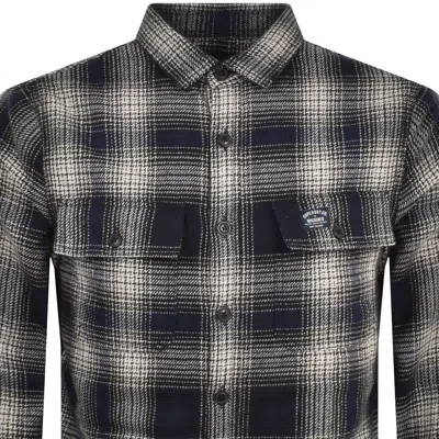 Superdry Vintage Wool Miller Overshirt Navy In Navy