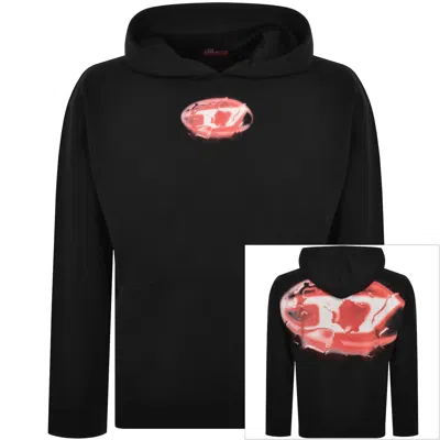 Diesel S-boxt-k3 Cotton Hoodie In Black