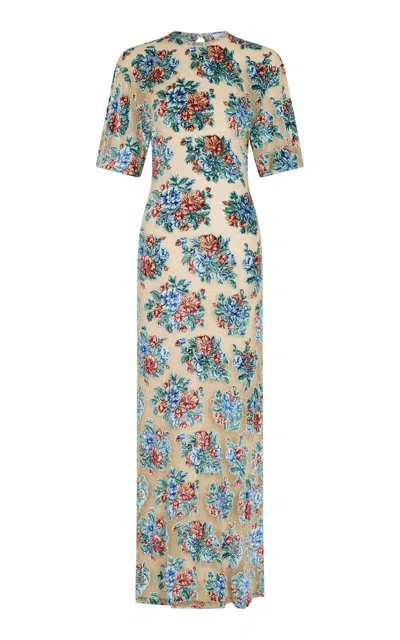 Rabanne Floral Maxi Dress In Floral