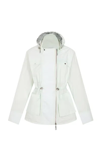 Rabanne Pinstriped Shell Jacket In White