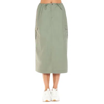 FASHNZFAB CARGO SKIRT WITH DRAWSTRING MIDI SKIRT 