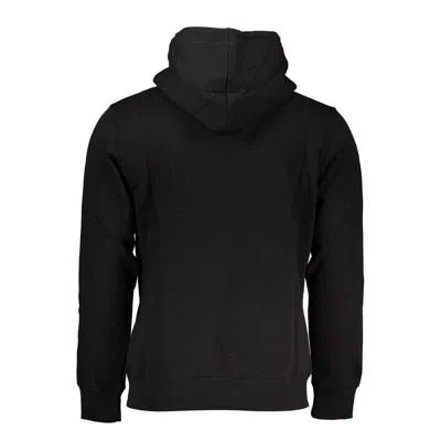 Shop Calvin Klein Elegant Hooded Sweater With Contrasting Men's Details In Black