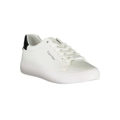 Calvin Klein White Leather Women Sneaker In White