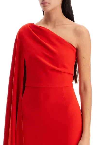 Shop Solace London Long Daria Dress In Red