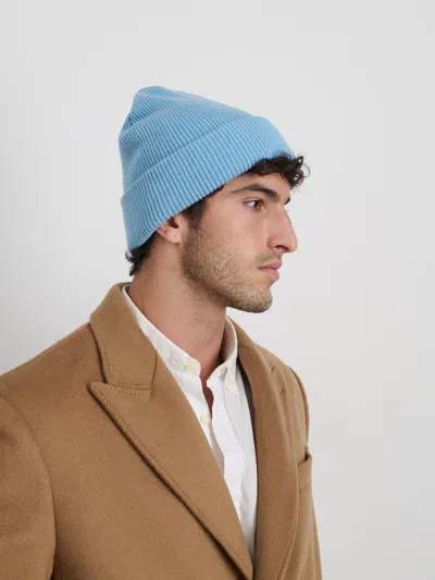 Alex Mill Wool Cotton Beanie In Blue Glacier