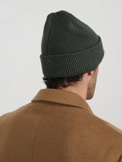Alex Mill Wool Cotton Beanie In Heather Olive