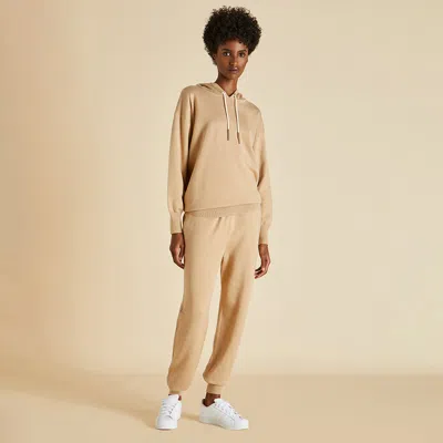 Olivia Von Halle Gia Shanghai Silk-cashmere Tracksuit In Beige