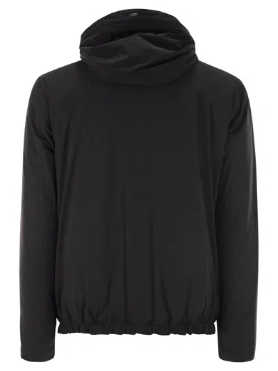 Herno Men's Technical Fabric Bomber Jacket With Hood