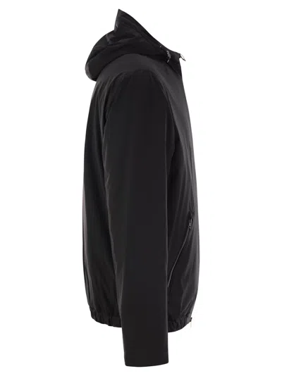 Herno Men's Technical Fabric Bomber Jacket With Hood