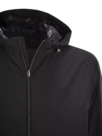 Herno Men's Technical Fabric Bomber Jacket With Hood