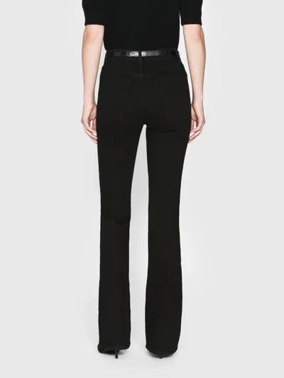 Frame Le Low Baggy Wide Leg Trimmed Jeans Pants In Black