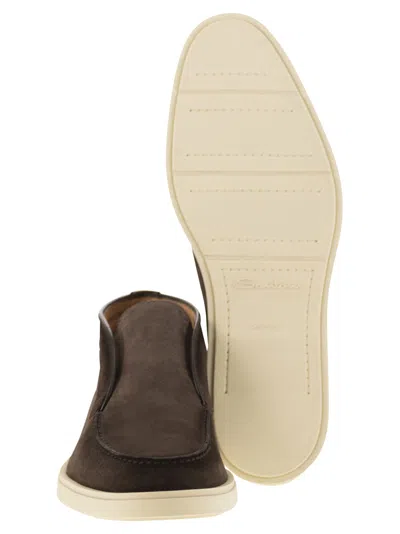 Santoni Suede Detroit High-top Loafers