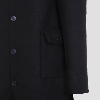 Givenchy Tailored Wool Blend Coat In Blue