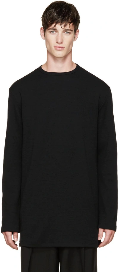 Shop Thamanyah Black Merino Knit Sweater