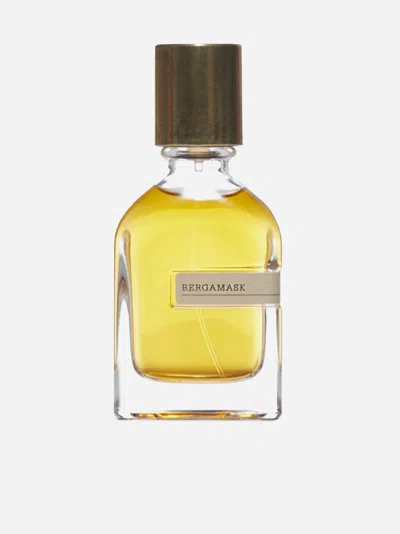Orto Parisi Bergamask Floats In A Glass Flask With An Antique Gold Metal Cap With An Inlaid Light Horn In Transparent,yellow,brown