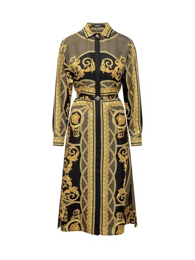 VERSACE VERSACE DRESS WITH LA COUPE DES DIEUX PRINT 