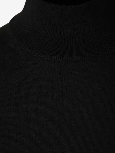 Shop Canali Extra Fine Wool Sweater In Black