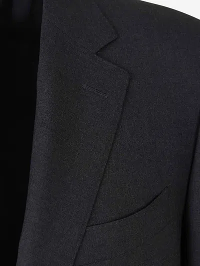 Shop Canali Wool Suit In Grey