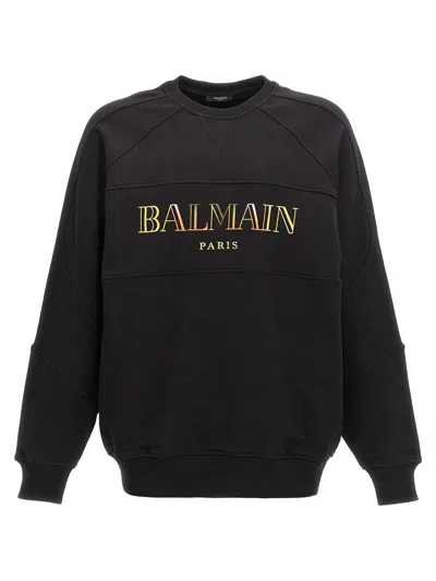 Shop Balmain ' Vintage' Sweatshirt In Black