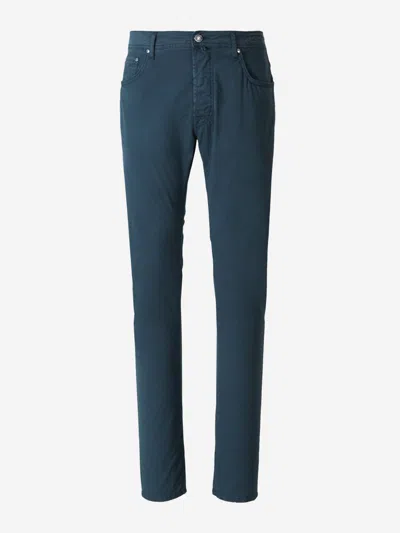 Shop Jacob Cohen Bard Cotton Jeans In Sky Blue