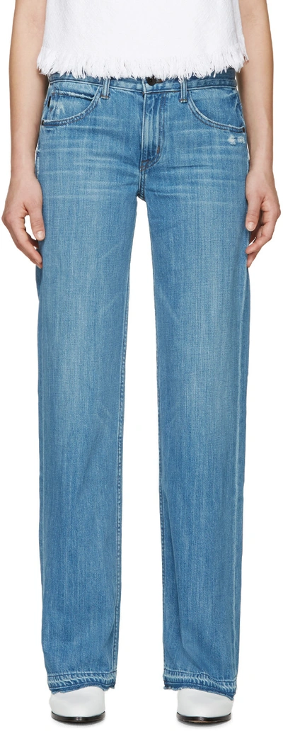 Helmut Lang Blue Vintage Flare Jeans