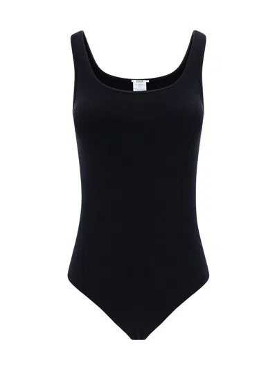 Shop Wolford Jamaika Thong Bodysuit In Black