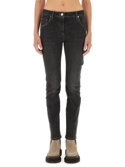 Shop Brunello Cucinelli Skinny Jeans In Black