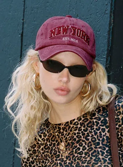 Princess Polly Normal Girl Hat In Washed Red