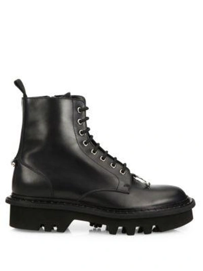 Shop Neil Barrett Calf Leather Combat Boots In Black