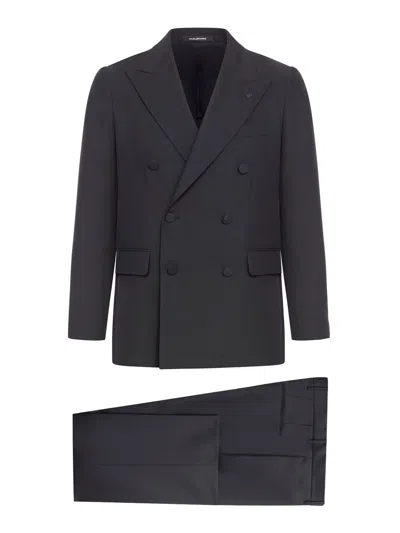 Tagliatore Wool Tailored Suit In Black