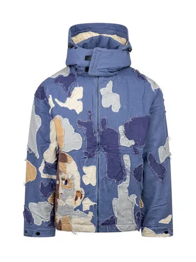 Kidsuper Patchwork Canvas Jacket In Blue