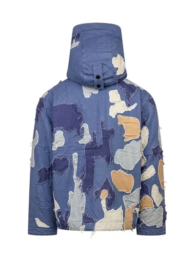 Kidsuper Patchwork Canvas Jacket In Blue