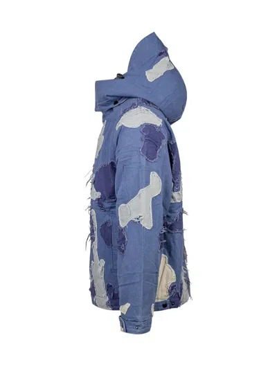 Kidsuper Patchwork Canvas Jacket In Blue