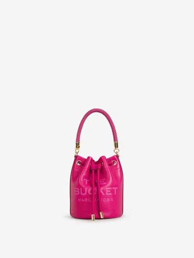 Shop Marc Jacobs Leather Bucket Bag In Black