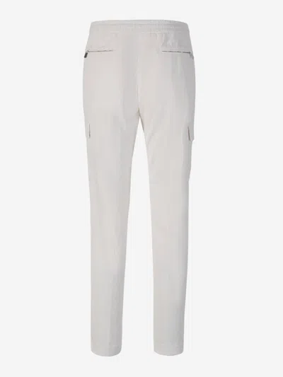 Shop Marco Pescarolo Corduroy Cotton Joggers In White