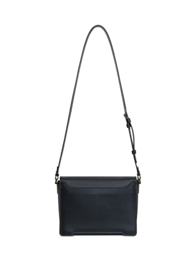 Marni Black Leather Trunkaroo Medium Shoulder Bag In Black